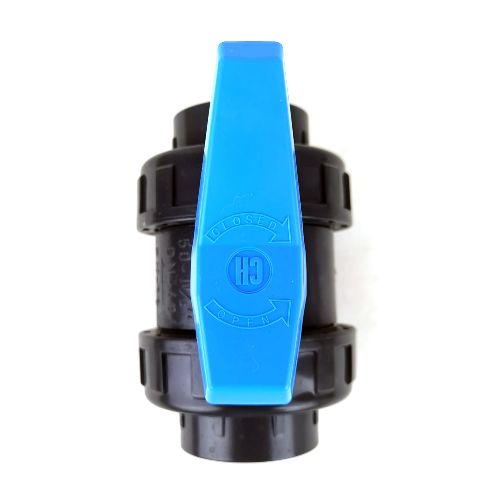 Válvula esfera doble unión 1 1/2 pulgadas